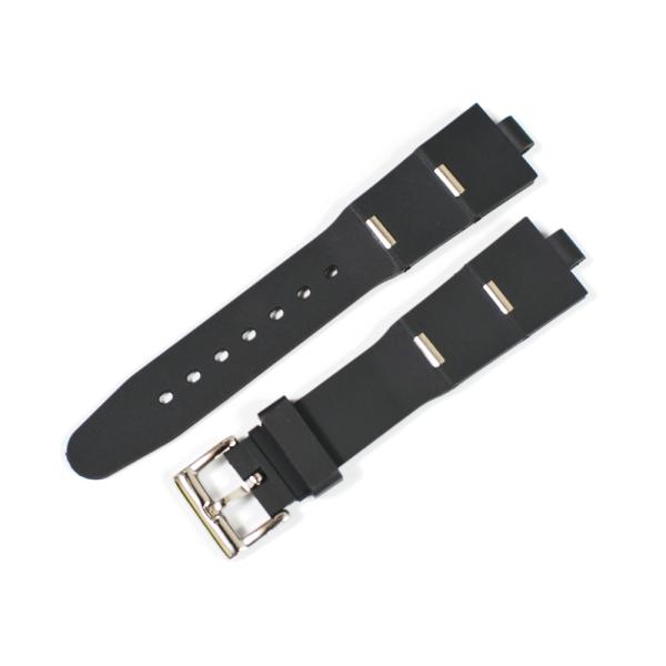 「ブルガリ(BVLGARI)向け」輸入王オリジナル ディアゴノ DP42用 ベルト ラバー ブラック...