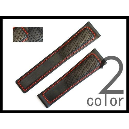 「タグホイヤー(TAGHEUER)向け」 輸入王オリジナル ベルト Dバックル用 牛革 22/18m...