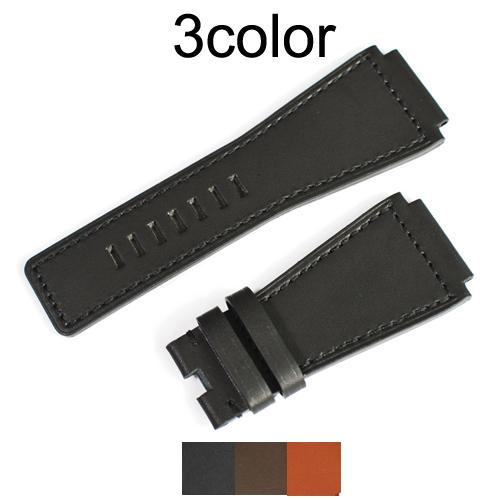 ベル&amp;ロス Bell&amp;Ross 用 ベルト 非 純正 24mm 本革 BR01 BR03 BR-X1...