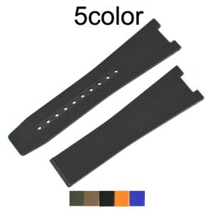 「 ベル&ロス (Bell&Ross)向け」 輸入王オリジナル ラバーベルト BR05 AUTO/ BR05 GMT Dバックル用 24mm ストライプ ブラック メンズ 腕時計 社外品｜yunyuuoh