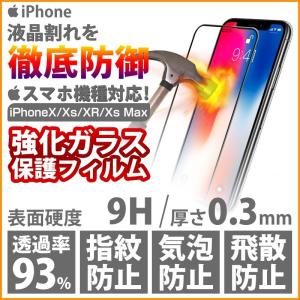 iPhoneX XS XR Xs Max 強化ガラス保護フィルム アイフォンX XS XR Xs Max 液晶保護フィルム iPhone ガラスフィルム 保護フィルム 9H 指紋防止 気泡防止｜yunyuuzakkanoyamaei