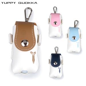YUPPY QUOKKA 選べる8色 ゴルフ ボールケース 高級PU革