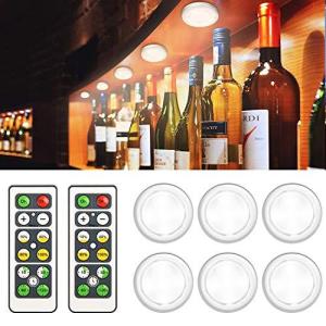 Ameelie 電池式 LEDライト タッチライト キャビネットライト キッチンライト ナイトライト 3Mテープ 室内 ワイヤレス リモコン*2付き