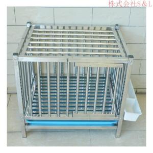 大型 ステンレス鋼鶏かご 鶏小屋 家禽用ケージ 鶏用飼育ケージ フードトラフ、シンク株式会社S＆Lシャーシ付き 150KGまで耐えられる本物のステンレス鋼素材