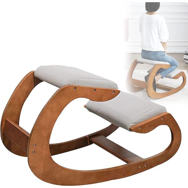 バランスチェア イージー 学習椅子 木製 骨盤サポートチェア 座椅子 腰痛 オフィスチェアー 高齢者...