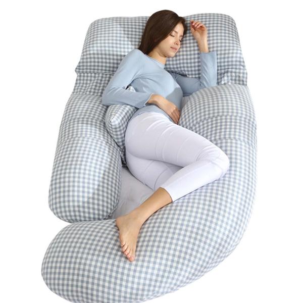 70インチ妊娠枕、マタニティサポート用の取り外し可能なU字型全身枕、妊婦用睡眠枕 抱き枕