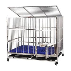 犬用ケージ あらゆる種類のペットの犬と猫に適したステンレス製の犬用ケージ、大型犬と犬用ケージ (Size : 95*65*85cm)