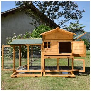 大型チキンコープ木製チキンケージヘンハウス、小動物クープ用屋外ヤード家禽ペットハッチ