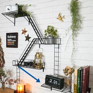 ウォールシェルフ 壁収納棚 収納棚 ファイヤーエスケープ バルコニー L