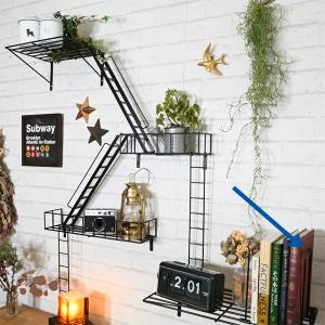 【FIRE ESCAPE】未使用 3点セット 壁面 ディスプレイ 収納 アイアン 楽天市場】『 fire escape Roof L』ウォールシェルフ 壁掛け 壁