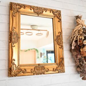 クラシック装飾壁掛け鏡 62✖️82 大きめ 鏡 壁掛けミラー おしゃれ アンティーク クラシック ウォール