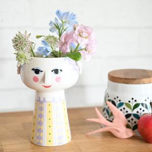 名画 グッズ フラワーベース 陶器 一輪挿し 花瓶 オブジェ 置物 絵画