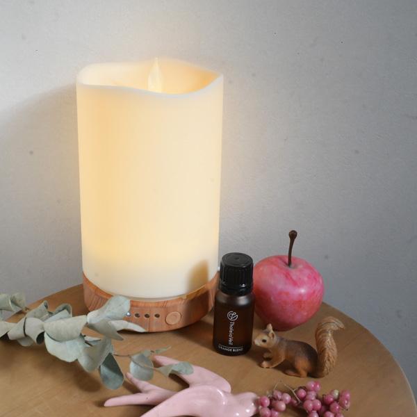 ディフューザー ライト 電気 芳香器 アロマ おしゃれ 『 キャンドル型アロマディフューザー  』