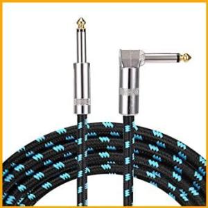 DanYun ギターシールド 1m 3m 5m ギターケーブル SL型 6.35mm シールドケーブル 生地編み ギター ベース キーボード 電子ド