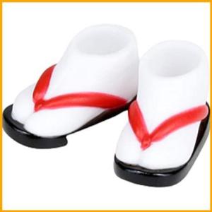 オビツドール 11cmボディ用 足袋草履 赤/艶黒