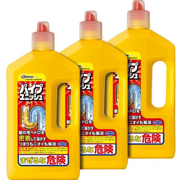 まとめ買い パイプユニッシュ 排水口・パイプクリーナー 液体タイプ 大容量 3本セット 800g×3...