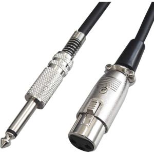 マイクケーブル 3M 6.3mm モノラル標準プラグ(オス)-XLR/キャノンプラグ(メス)ケーブル 3M XLRケーブル 3M C-080