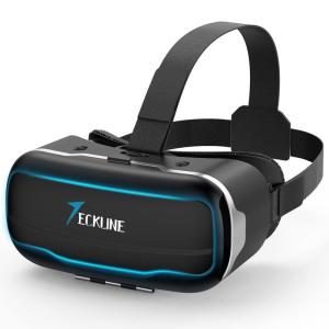 TECKLINE VRゴーグル スマホ用 ヘッドマウントディスプレイ 3D メガネ DMM VR動画 PMMA非球面光学レンズ 1080P｜yuritosora