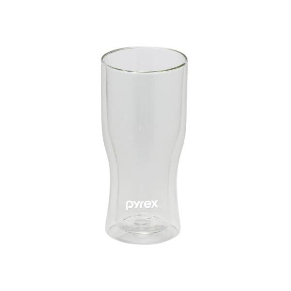 PYREX パイレックス ビアグラス ビール グラス タンブラー 420ml ダブルウォール 耐熱ガ...