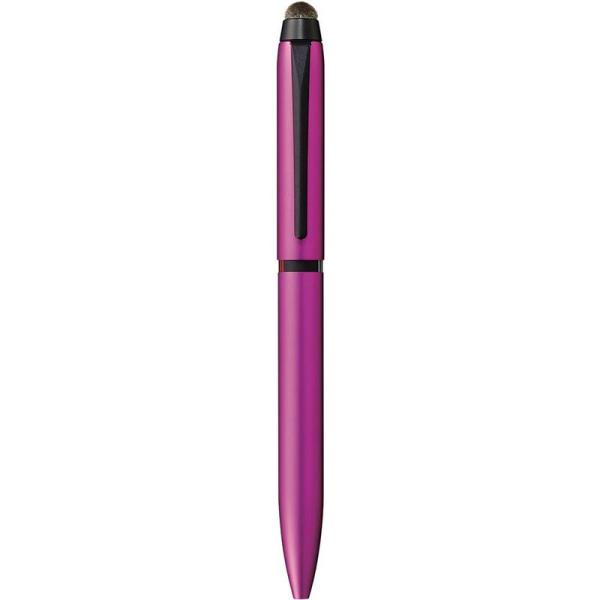 三菱鉛筆 3色ボールペン&amp;タッチペン ジェットストリームスタイラス 回転繰り出し式 0.5 ピンク ...