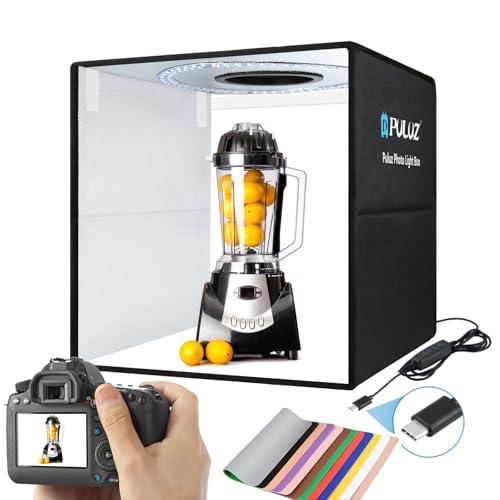 PULUZ 50cm撮影ボックス、ポータブル簡易スタジ商品撮影用 10段階の明るさ調整可能撮影ブース...