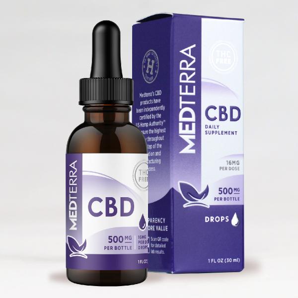 【CBDビギナー向け】MEDTERRA CBD ティンクチャー 500mg  CBDオイル  自律神...