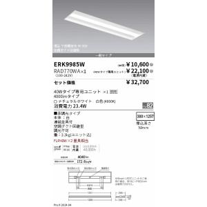 遠藤照明LEDベースライト40W型　 埋込　下面開放形　W300　FLR40W器具1灯用相当　200...