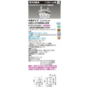 【受注生産】　東芝LED高天井用器具　角形　400W形メタルハライドランプ器具相当　昼白色　中角タイプ　LEDJ-20028N-DJ2｜yusac