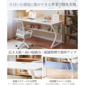 パソコンデスク 幅100cm 奥行60cm 収...の詳細画像5