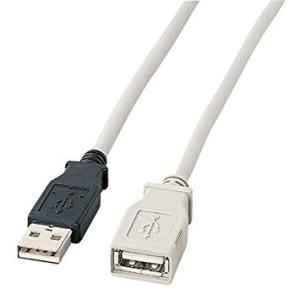 (中古品)サンワサプライ USB延長ケーブル 0.5m KU-EN05 ライトグレー USB2.0対応 PC99規格対応 .