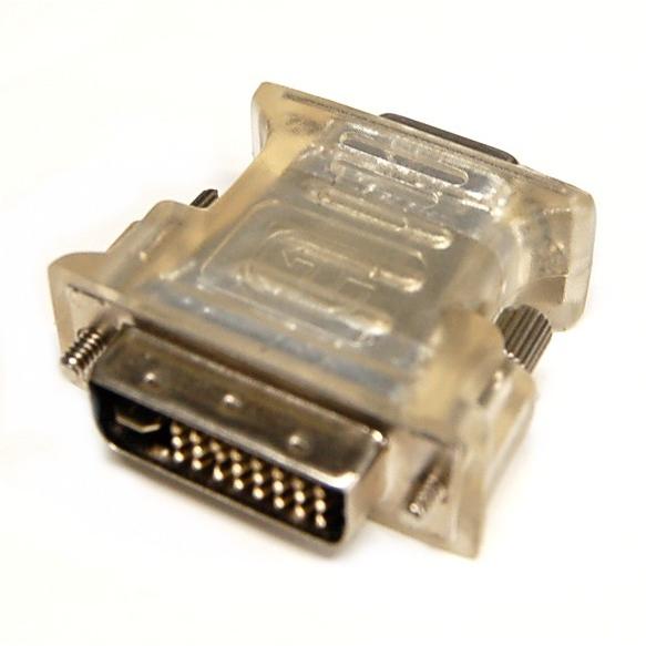 (新品バルク品)VGA-DVI変換アダプター《クリア》 D-Sub 15pin(F) - DVI-I...