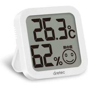 dretec(ドリテック) 温湿度計 《ホワイト》 デジタル 温度計 湿度計 大画面 コンパクト O-271WT ._