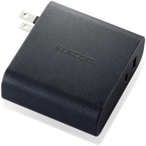 エレコム ノートPC用 ACアダプター USB 充電器 コンセント Type-C PD対応 57W 《ブラック》 ACDC-PD0257BK ..