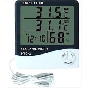 デジタル温湿度計 温度湿度時刻表示 置き掛け兼用 室内室外用_..