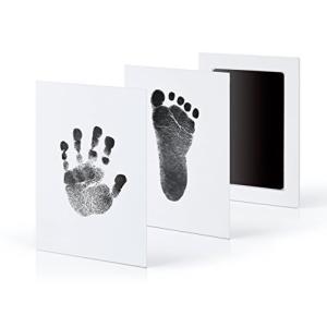 赤ちゃん 手型 足型 汚れない手形足形キット ブラック スタンプ 出産祝い 新生児 犬 猫 .｜yusyo-shopping