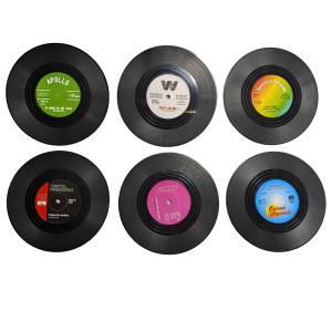 レコードレーベル コースター アナログレコード 製 2枚組 Vinylux