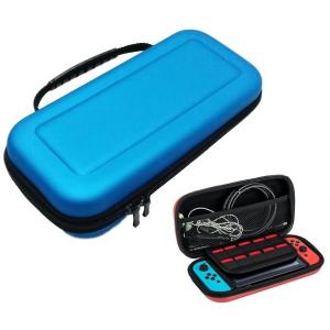 ニンテンドースイッチ専用 収納ポーチ 《ブルー》 ケース カバー 保護 ケーブル カード 小物 任天堂 Nintendo Switch .