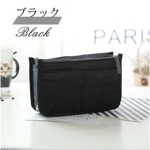 【並行輸入品】バッグインバッグ/バックインバック 《ブラック》 収納 カバン かばん インナーバッグ トートバッグ レディース メンズ .