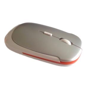 マウス 超薄型 軽量 ワイヤレスマウス 《シルバー》 USB 光学式 3ボタン 2.4G コンパクト マウス .｜yusyo-shopping