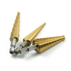 ステップドリル チタンコーティング 3本セット ._