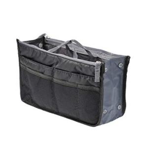 【並行輸入品】バッグインバッグ2/バックインバック 小物 収納 バック 《ブラック》 .