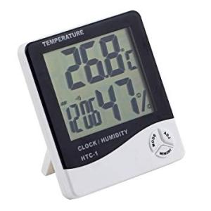 5機能搭載 デジタル温度計 湿度計 掛け時計 置時計 兼用 温湿度計 目覚まし カレンダー .