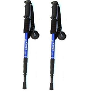 【並行輸入品】I型グリップ トレッキングポール 2本セット 《ブルー》 登山 杖 ストック トレッキ...