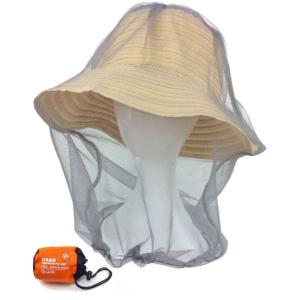 【並行輸入品】虫よけヘッドネット 収納袋付 《グレー》 蚊除け 蚊よけ 顔網 .