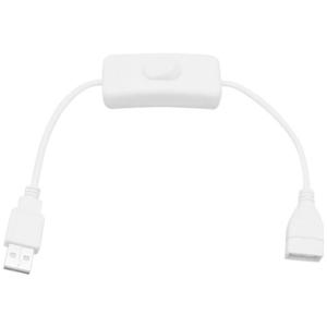 【並行輸入品】給電専用 ON/OFF スイッチ付き USB延長ケーブル 《ホワイト》 Aオス-Aメス...