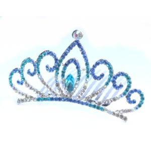 ミニティアラ キラキラヘアコーム 《サファイアブルー》