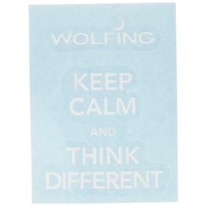 WOLFING アートステッカー スキンシール Keep Calm and Think Different ホワイト iPhone7 Plus 168 ._