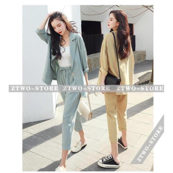 【特価】レディース セットアップ パンツスーツ セレモニースーツ 新作 スーツジャケット カジュアル...