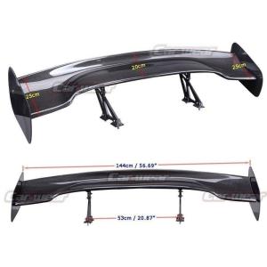 リア スポイラー GTウィング 汎用 カーボン調 ABS製 ウェットカーボン