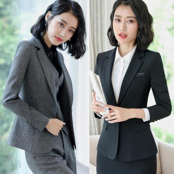 【大特価】5点セットアップ レディース ジャケット+パンツ+シャツ+ベスト+ショートスカート テーラ...